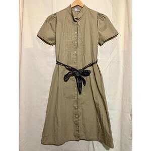 Miss Joni Tan Button-Up Dress Woman’s No Size.